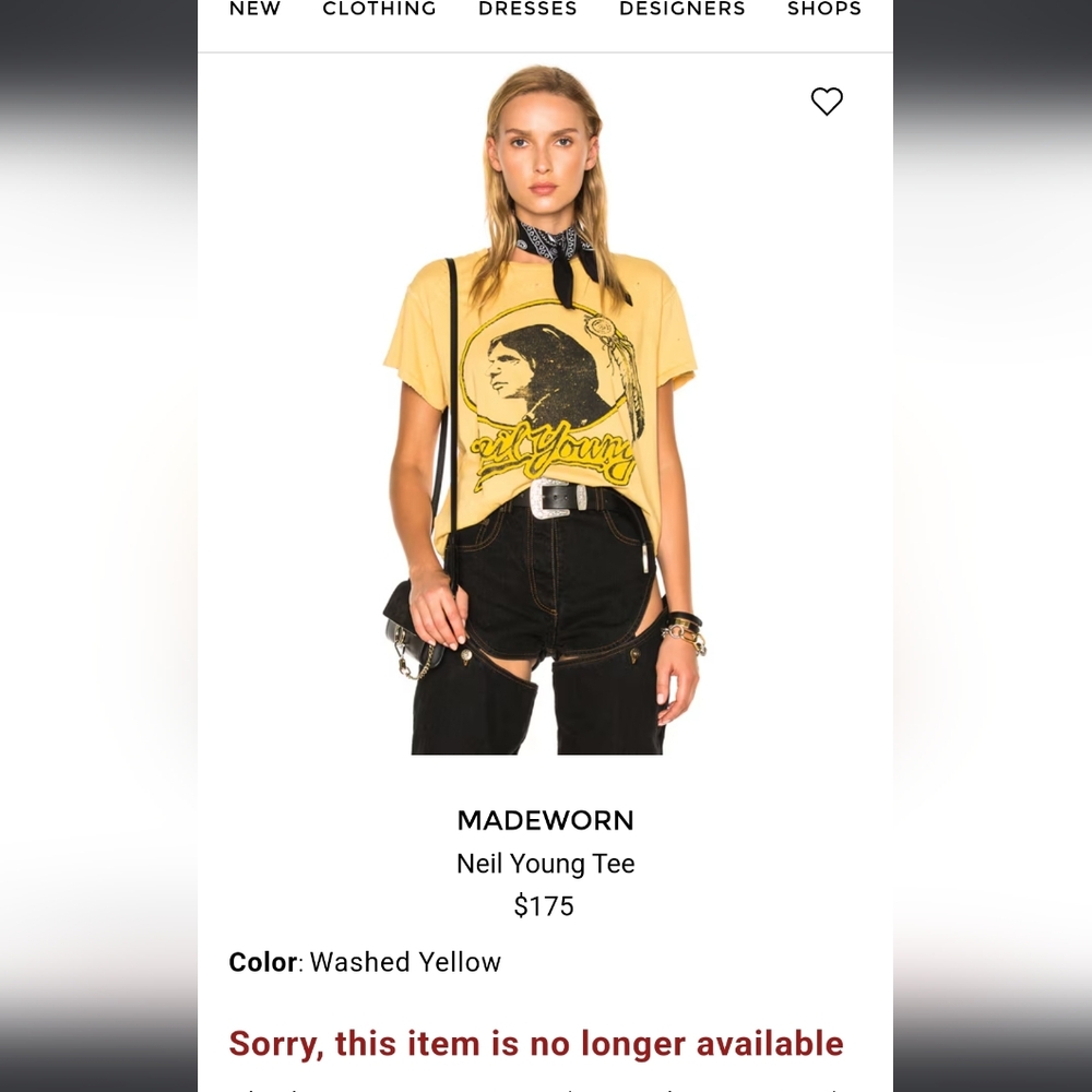 Madeworn neil young shirt